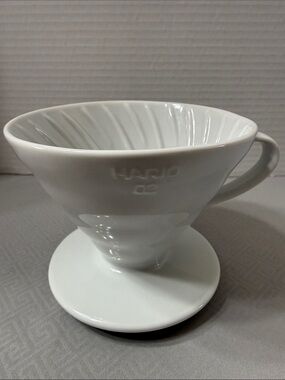 HARIO V60 Pour Over White Ceramic Coffee Dripper 02 1-4 Capacity Made in Japan